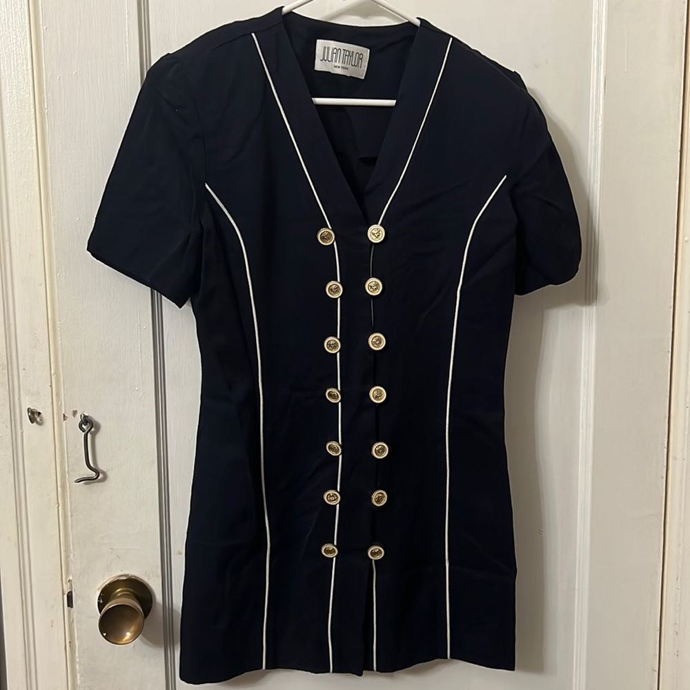 Julian Taylor Navy Blue Shirt Dress